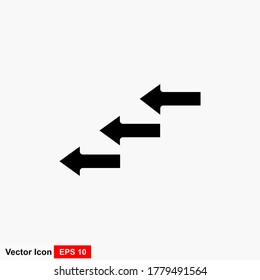 Flaches Pfeilsymbol. Richtungssymbol. Kann für das Web verwendet werden.