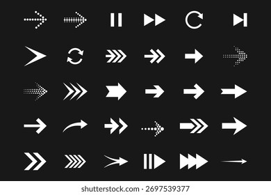 Flat arrow vector design collection