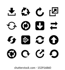 Flat arrow web icons. Icon set