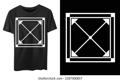 Flat arrowhead design basic t-shirt