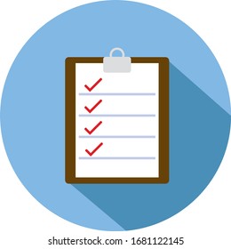 Flat art abstract chart or checklist