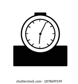 Reloj de arte plano con color negro 