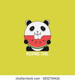 flat art design the panda