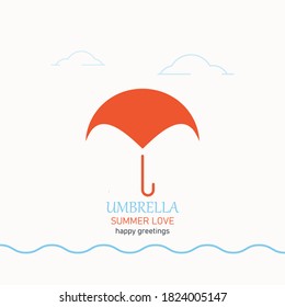 flat art design the summer love