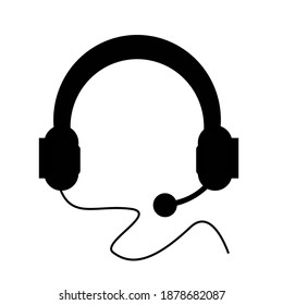 
Flat art headset with black color