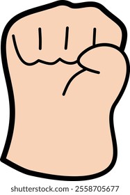 flat art illustration little baby hands gesture