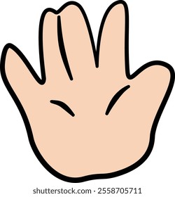 flat art illustration little baby hands gesture
