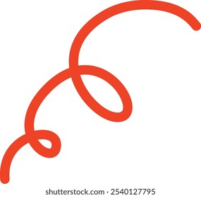 flat art illustration swirly curvy ribbon