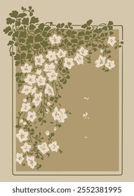 Flat art nouveau vertical background