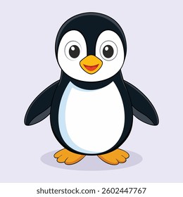 A Flat art of penguin illustration.
