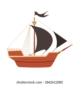 Flat art Sail vector illustration