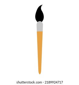 Flat art tool brush instrument, artist web design graphic vector illustration .