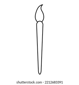 Instrumento de pincel de herramienta de arte plano, diseño web de artista ilustración vectorial gráfica gráfico.