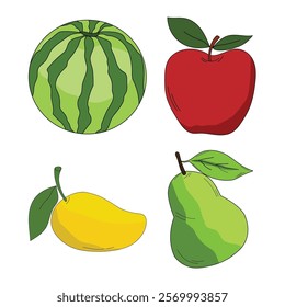Flat asset healthy fresh fruits