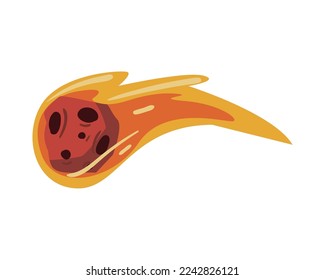 diseño asteroideo plano sobre blanco