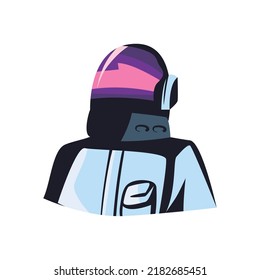 flat astronaut design over white