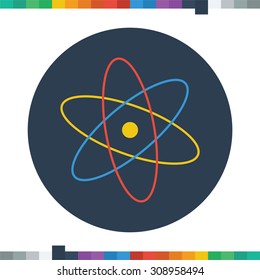 Flat atom icon.