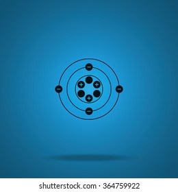 Flat atom icon.