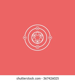 Flat atom icon.