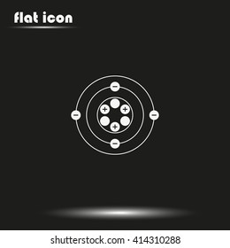 Flat atom icon.