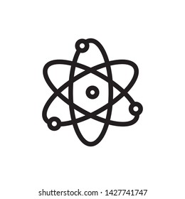 flat atom icon symbol sign, logo template, vector, eps 10
