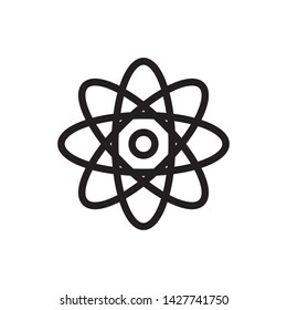 flat atom icon symbol sign, logo template, vector, eps 10