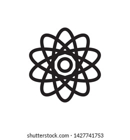 flat atom icon symbol sign, logo template, vector, eps 10