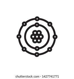 flat atom icon symbol sign, logo template, vector, eps 10