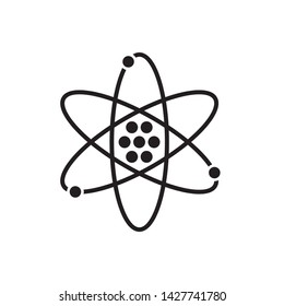 flat atom icon symbol sign, logo template, vector, eps 10