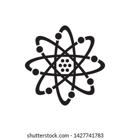 flat atom icon symbol sign, logo template, vector, eps 10