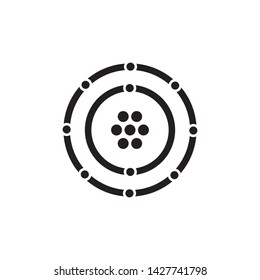 flat atom icon symbol sign, logo template, vector, eps 10