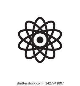 flat atom icon symbol sign, logo template, vector, eps 10