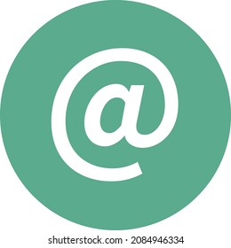 Icono de atark plano. Vector redondo verde.