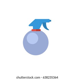 Flat Atomizer Element. Vector Illustration Of Flat Spray Bottle Isolated On Clean Background. Can Be Used As Atomizer, Spray And Bottle Symbols.