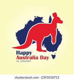 Flat australia day illustration vector
