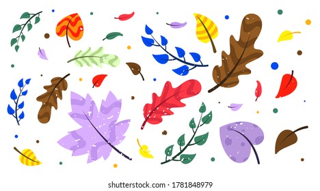 Flat autumn landscape background illustration vector