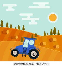 Flat Autumn Landscapes vector
