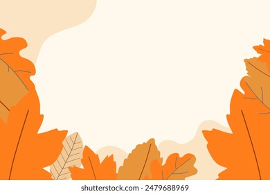 Fondo de elemento de Vector de hoja de otoño plana