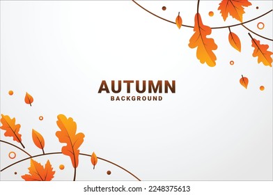Diseño de fondo de hojas de otoño planas