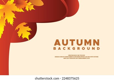 Flaches Herbstdesign hinterlässt Hintergrunddesign