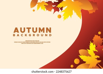 Flat Autumn Leaves Background Design