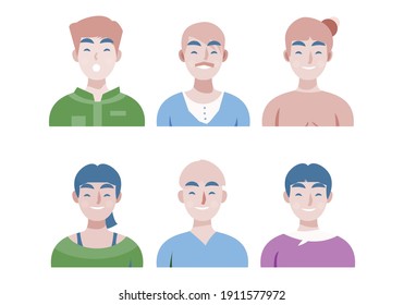 El diseño de avatar plano es sencillo y se ve limpio y agradable