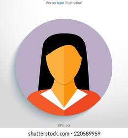 Flat avatar icon. Default user profile. Social media, web elements. 