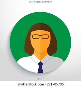 Flat avatar icon. Default user profile. Social media, web elements. 