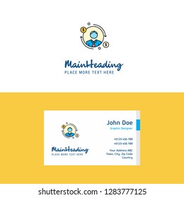 Flat Avatar  Logo and Visiting Card Template. Busienss Concept Logo Design