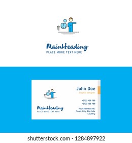 Flat Avatar Logo and Visiting Card Template. Busienss Concept Logo Design
