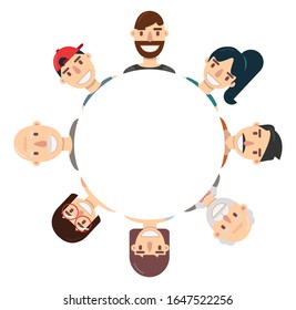Concepto de equipo de avatar plano