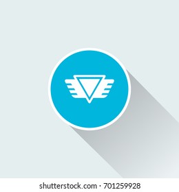 flat aviation emblem icon