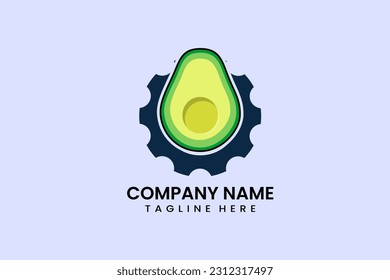 Vocado plano y engranajes de ingeniería mecánica icono plantilla de diseño vectorial