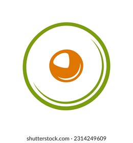 Flat avocado icon isolated on white background. Vector illustration